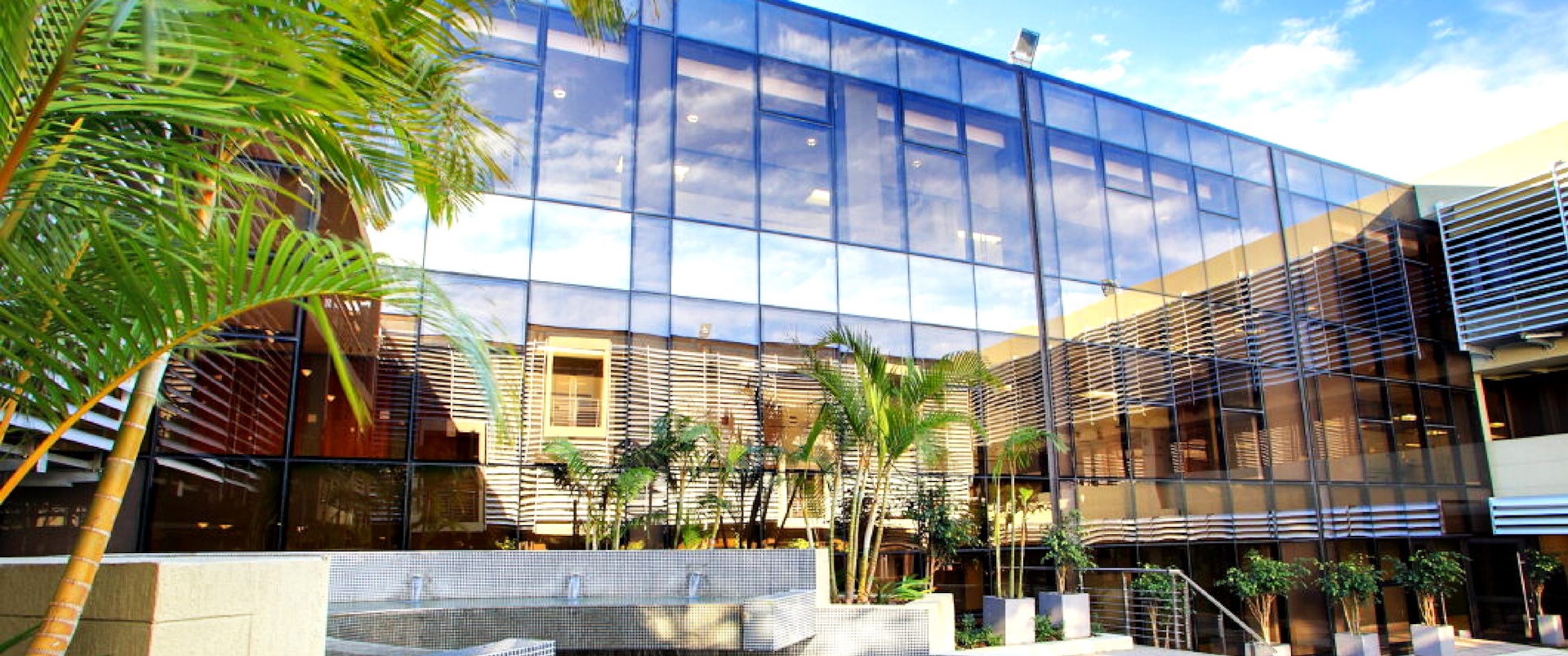 Modern architectural glass building